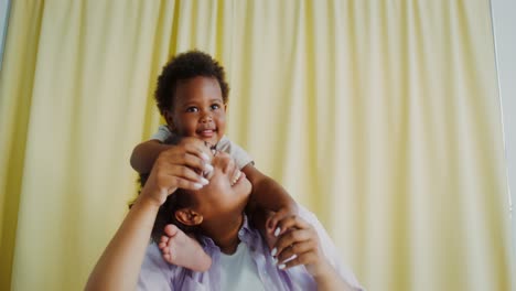 happy mother and child