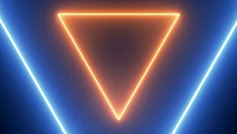 abstract background with neon triangles seamless loop