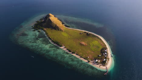 aerial view of a secluded tropical island