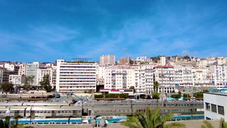 shot-of-the-city-of-Algiers-with-the-train-station-in-the-background---Algeria