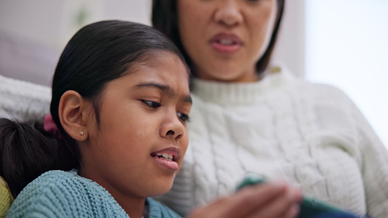 태블릿, 어린이 및 어머니 지원