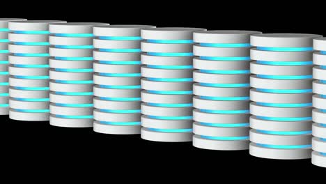 disco duro de servidor futurista y base de datos o célula de batería