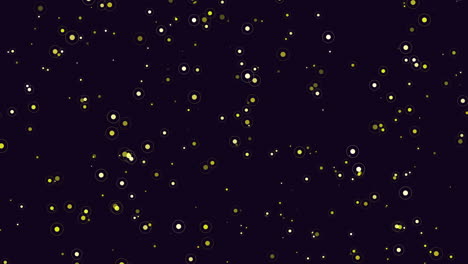 vibrant yellow dots scattered on black background