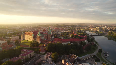 historic wawel castle, poland, sunrise