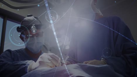 animación de la red de conexiones entre diversos médicos y médicas