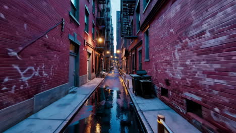 callejón urbano por la noche