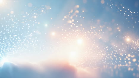 ethereal light particles background