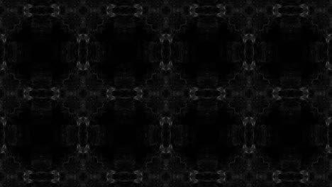 kaleidoscope on black background with changing shapes smoky animation