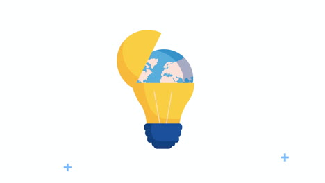 de vuelta a la temporada escolar con la luz de la bombilla y el planeta del mundo