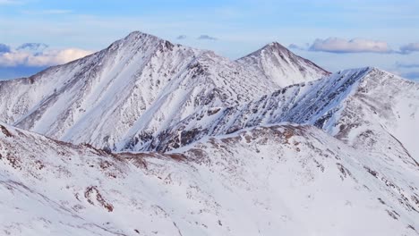 dead dog couloir grays and torreys 14er peak loveland pass winter spring golden hour sunset colorado aerial drone panorama landscape arapahoe basin backcountry snow rocky mountains parallax right