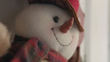 detail shot of snowman christmas ornament