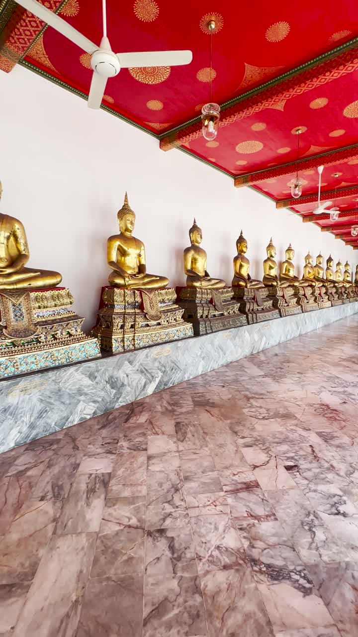 Grand Temple Architecture and Visitors in Bangkok, Thailand
