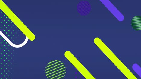 animation of abstract shapes pattern moving on blue background