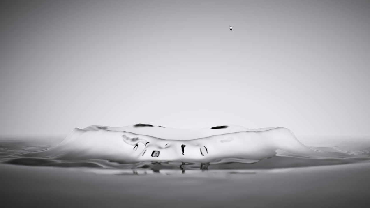 Experience a dynamic water splash in a striking monochrome setting that captivates attention