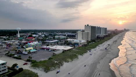 Luftaufnahme-Vom-Sonnenaufgang-In-North-Myrtle-Beach