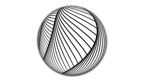 geometric abstract line attached on a sphere. geometric sphere globe isolate on white.