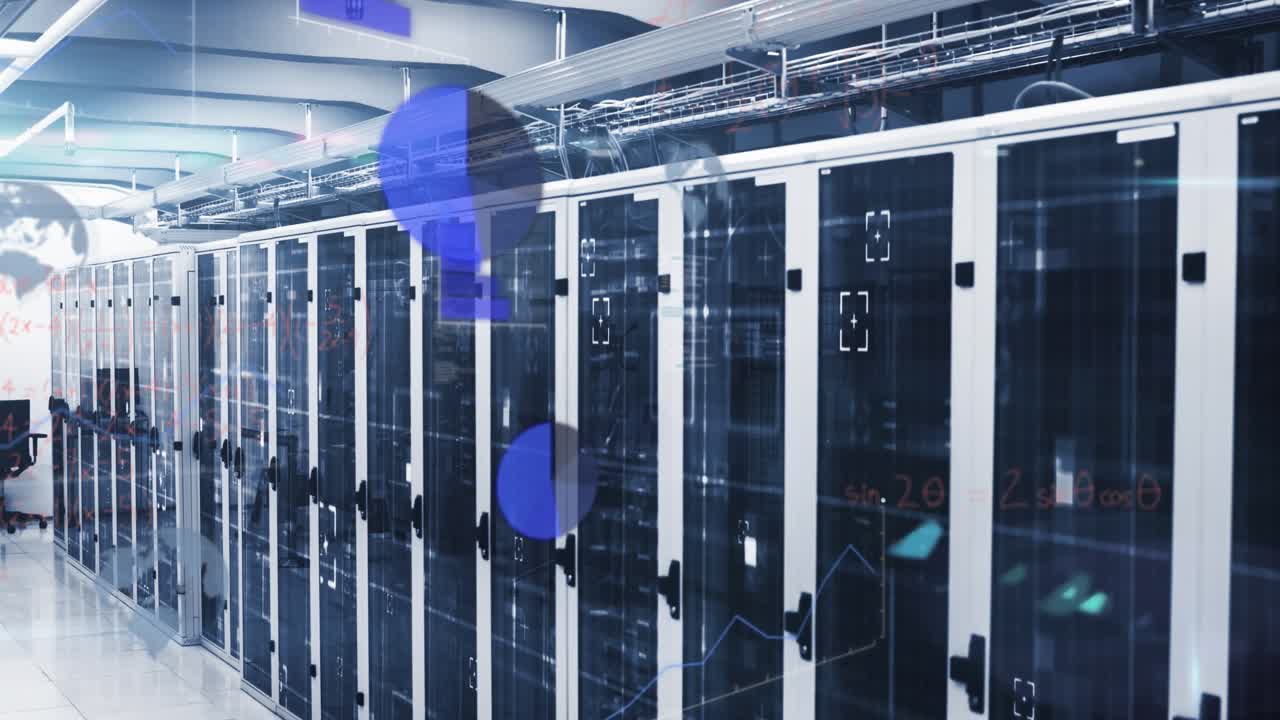 Animation of statistics and data processing over computer servers