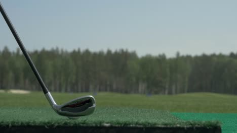 golf practice at the driving range