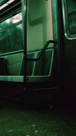dentro de un vagón de metro