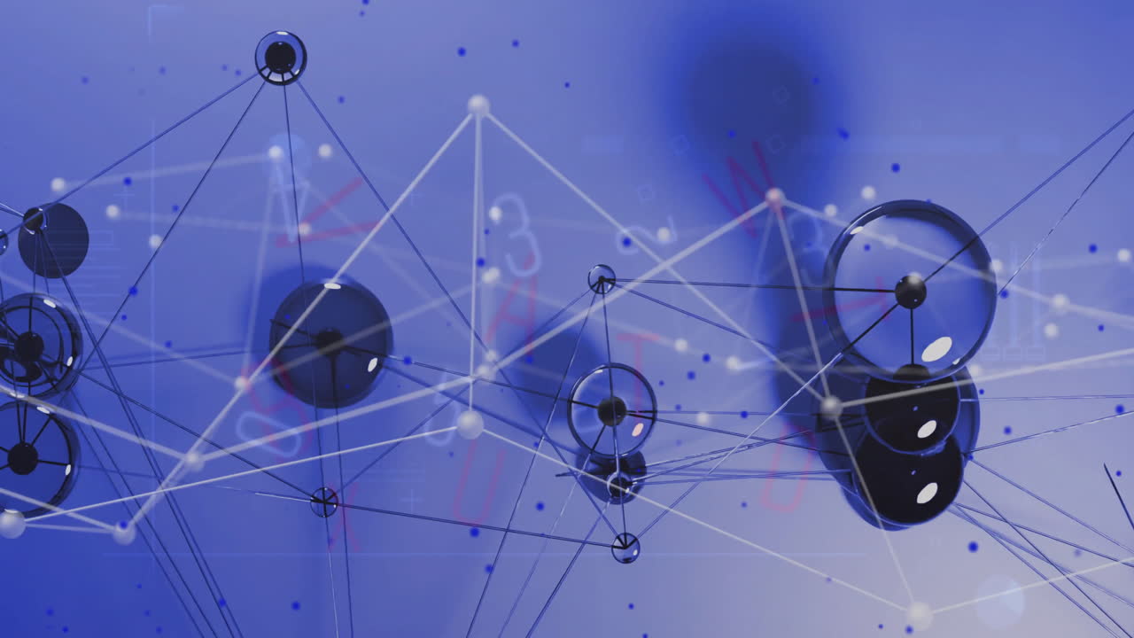 animación de la red de conexiones con puntos en fondo claro