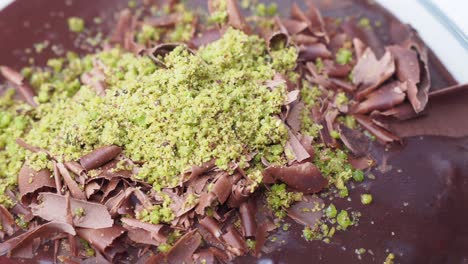 chocolate pistachio dessert