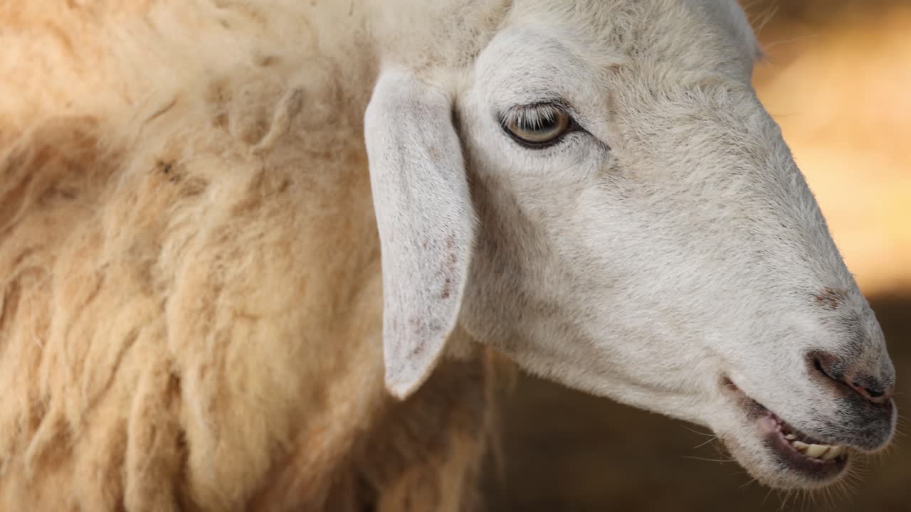 ovejas que muestran varias expresiones faciales.