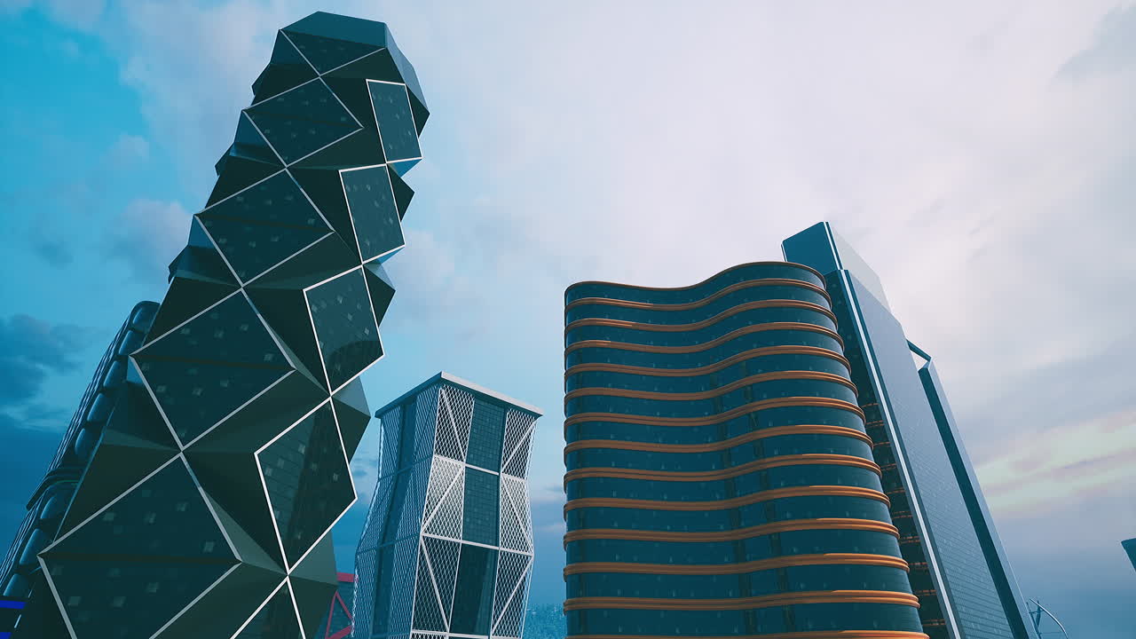 rascacielos modernos en la ciudad