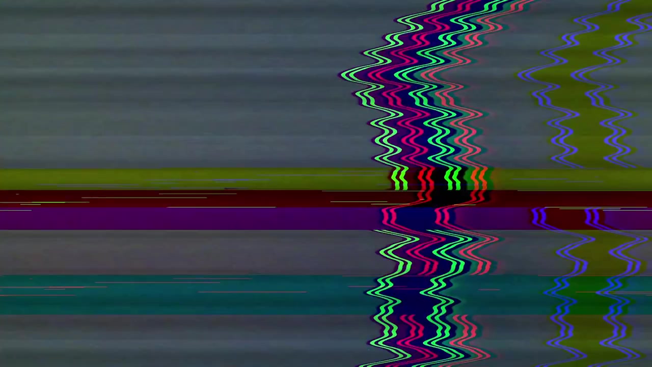 Dynamic Analog TV Static with Vibrant Wavy Lines