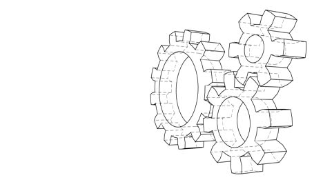 gear wheels rotating. seamless loop