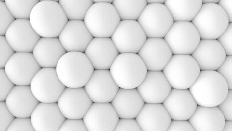 abstract 3d formas suaves bolas blancas animación de pared. 4k imágenes de bucle.