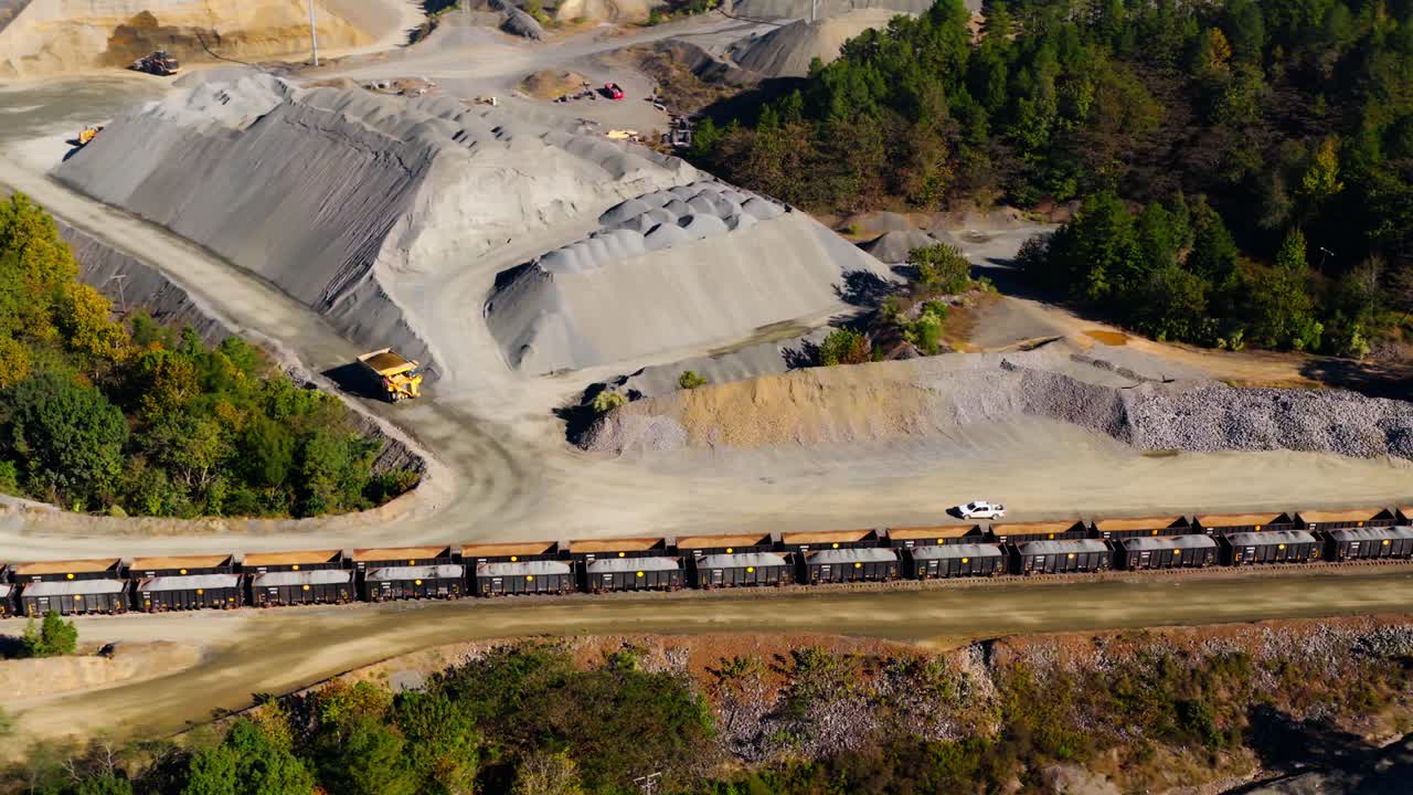 Martin Marietta - Jones Mill Quarry With Rocks, Sand Or Gravel Are Extracted And Processed For Construction Aggregate - Drone Shot