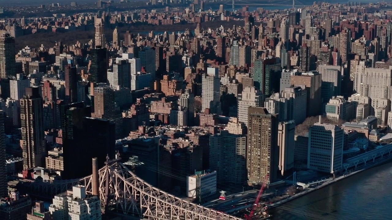 Vista di New York City dall'alto in una giornata limpida