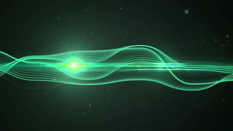 animación de una red de conexiones de neón verde que se mueve sobre un fondo negro