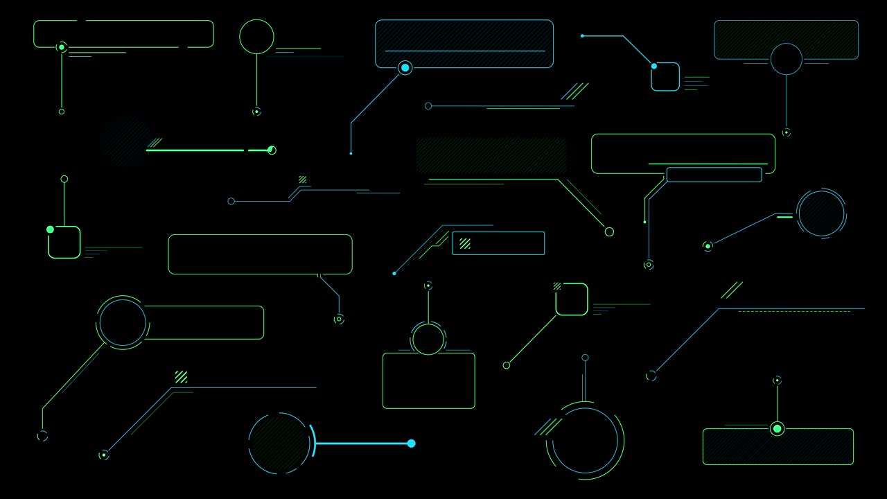Collection of animated infographic elements