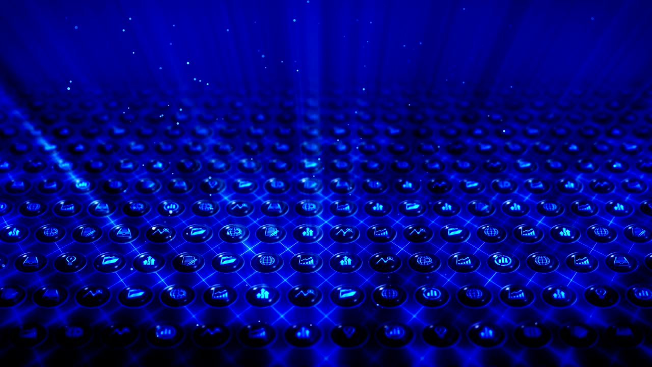 비즈니스 아이콘 세트, 글로벌 비즈니스 배경, cg 루프 애니메이션