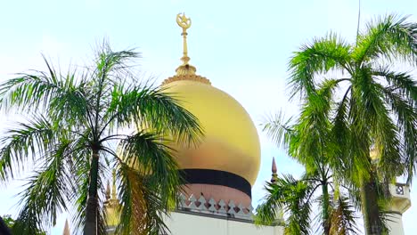 Detailaufnahme-Der-Sultan-Moschee-In-Singapur,