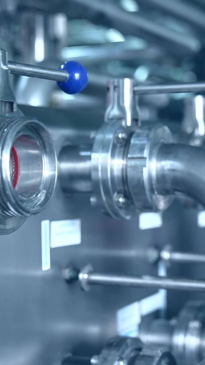 Factory for the production of milk. General view of the interior of milk factory