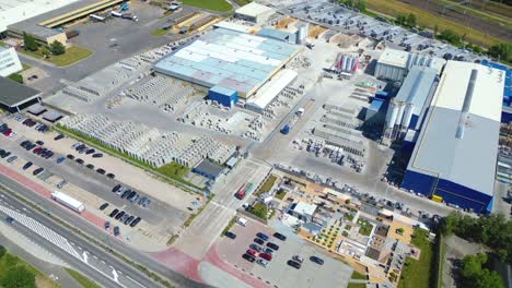 vista aérea del almacén de mercancías