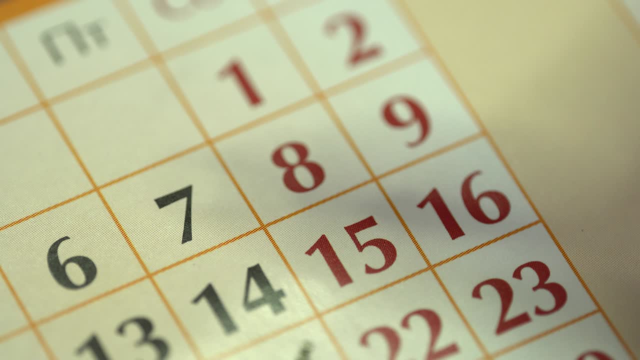 calendario 7. el séptimo día del mes