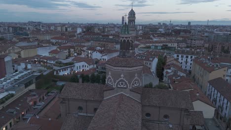 beautiful aerial footage of milan's navigli canals captured with cinematic drone.