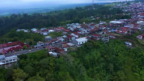 traditional balinese village near mount batur in kintamani, bali, indonesia