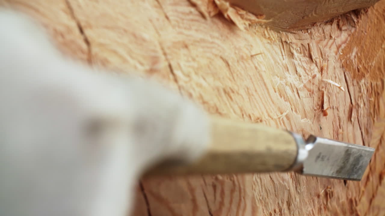 Wood Carving in Progress