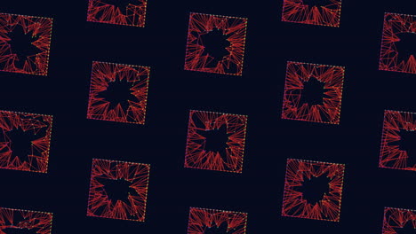 patrón de diamantes de cubos rojos sobre fondo negro