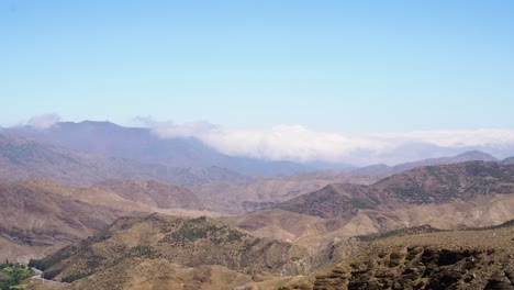 4K-Footage-of-panorama-view-to-Atlas-mountain,-Morocco,-North-Africa