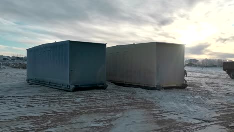 transporte de contenedores móviles en condiciones invernales