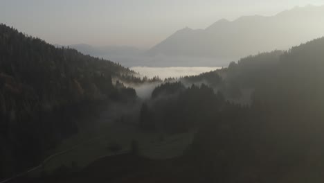 bavarian alps misty sunrise | 4k d-log - perfect for colour grading