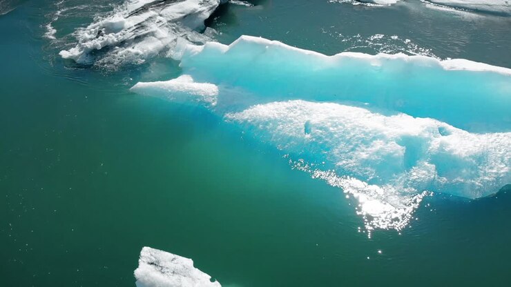 Flying Over Icebergs