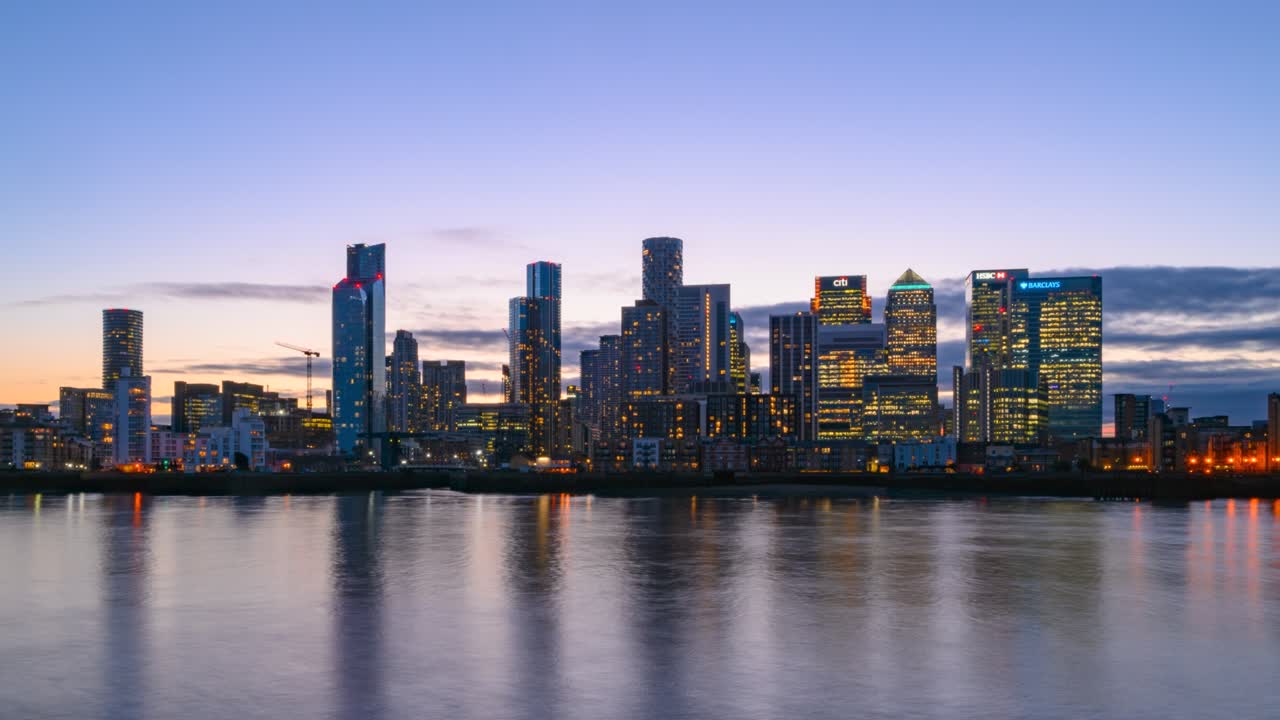 런던 캐나리 와어 시티 스카이 라인 (영어: london canary wharf city skyline)
