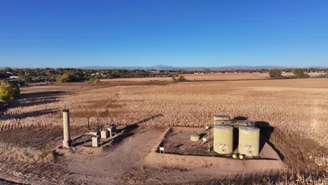 fracking pad in the middle of agricultural fields in colorado