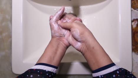 washing hands